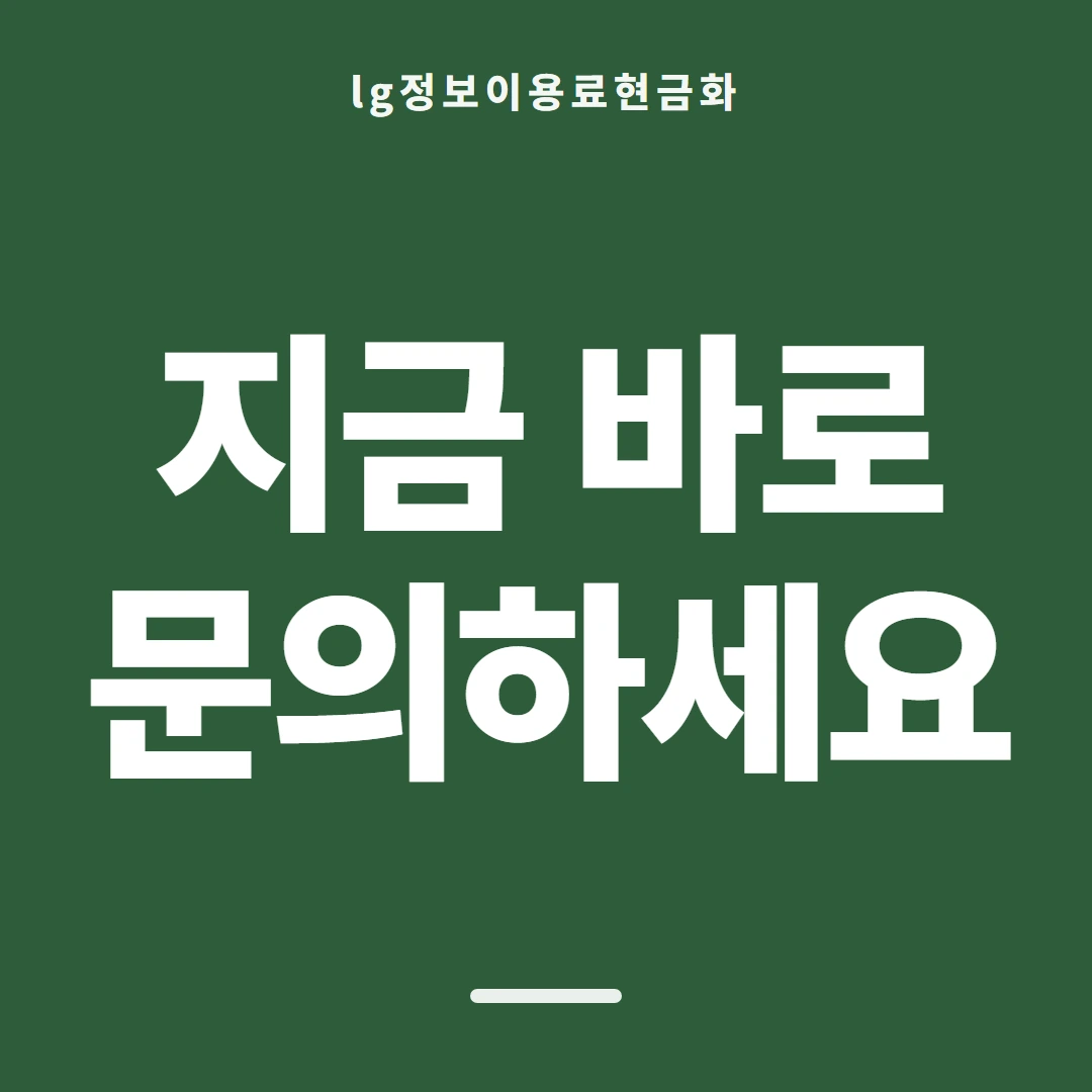 품티켓 LG 정보이용료 정보이용료 갈래 안내 이미지