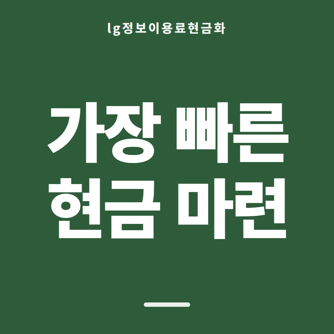 품티켓 LG 정보이용료 값이 정해지는 줄 안내 이미지